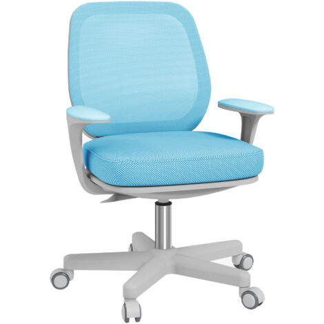Vinsetto Sedia Ergonomica e Traspirante con 5 Rotelle Azzurra