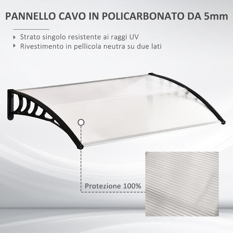 Outsunny Pensilina per Esterni Ricurva con Viti e Bulloni Inclusi