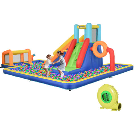 Outsunny Gioco Gonfiabile per Bambini 3-8 Anni Multicolore