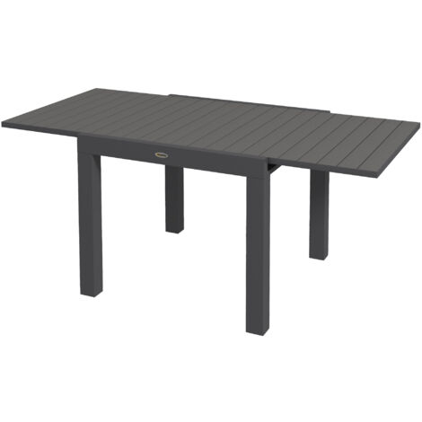 Outsunny Tavolo Allungabile a Doghe per 4-6 Persone in Alluminio Grigio