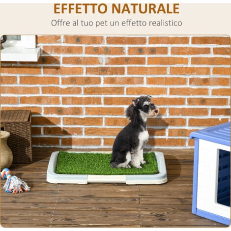 Tappetino Erba Sintetica Per Cani | 69x52 Cm | Lavabile | Per Interni Ed Esterni
