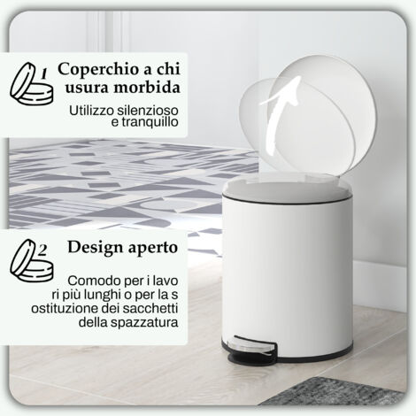 Tork 226100 Cestino Spazzatura Salvaspazio, In Plastica, Capacita 20 L - Foto 8