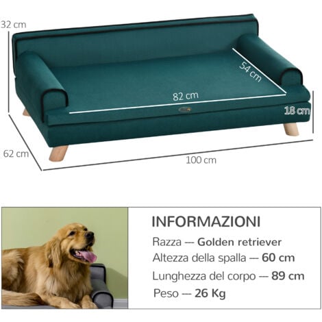 Lettino Per Cani Divani Per Cani Grandi Divano Per Cani PawHut