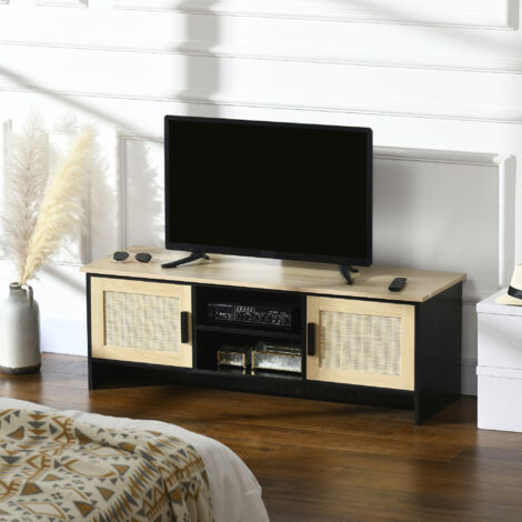 HOMCOM Mobile TV Per TV Fino A 45 Pollici Piedi In Legno Massiccio Stile Scandinavo 3 Mensole 1 Armadio 120 X 30 X 60 Cm~1titjsdohn000 HOMCOM Mobile TV Per TV Fino A 45 Pollici Piedi In Legno Massiccio Stile Scandinavo 3 Mensole 1 Armadio 120 X 30 X 60 Cm~1titjsdohn000