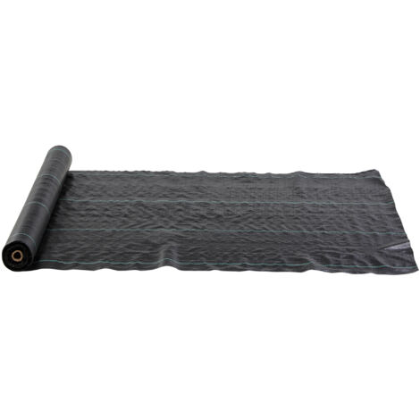Outsunny Telo per Pacciamare 100x1 m Traspirante e Anti-UV in PP Nero
