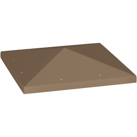 Outsunny Copertura per Gazebo 3x3 m con 8 Fori in Tessuto Oxford 600D Marrone