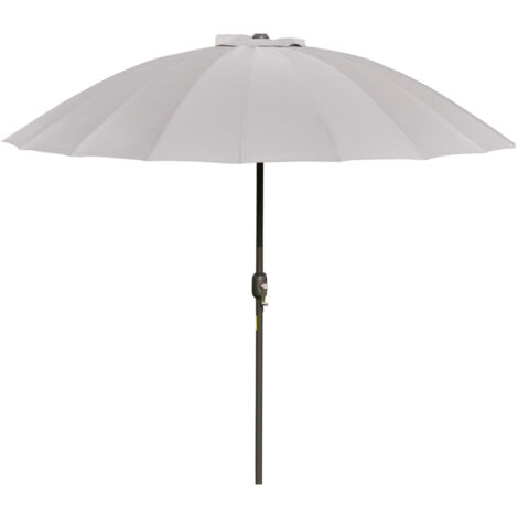 Outsunny Ombrellone da Giardino a Manovella e Inclinabile 2.5x2.5 m Grigio