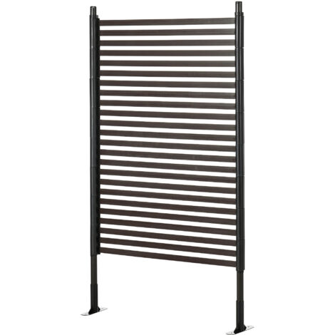Outsunny Recinzione da Giardino Autoportante in Acciaio 93x22x150cm Marrone