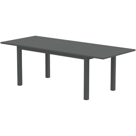 Outsunny Tavolo da Giardino Estensibile 160-220cm da 6-8 Posti a Doghe Grigio