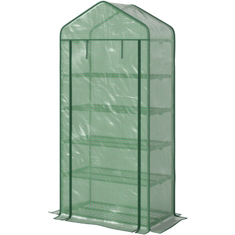Copertura per serra da giardino a 4 livelli, ricambio per serra, copertura di ricambio rinforzata, copertura in PVC trasparente, piccola copertura portatile per piante da giardino
