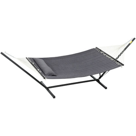 Amaca con Supporto, Metallo a Barre, Cotone, Portata 200kg Borsa da