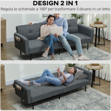 Homcom Divano Meccanismo Divano Letto Clic Clac HOMCOM Divano