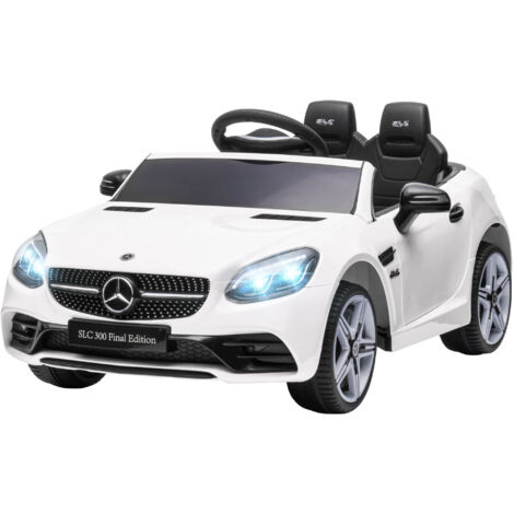 AIYAPLAY Auto Elettrica per Bambini Mercedes SLC 300 con Telecomando Bianco