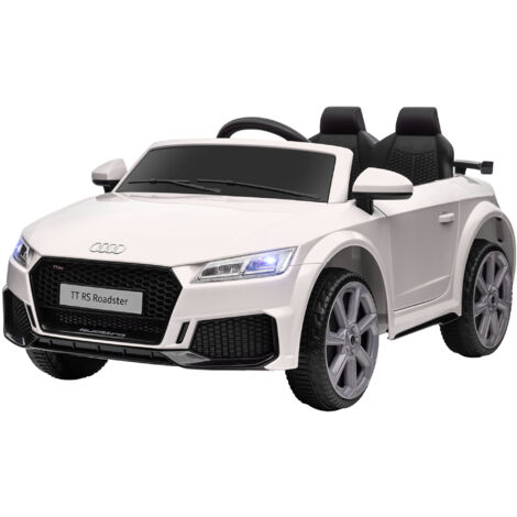HOMCOM Auto Elettrica Bambini 3-5 Anni AUDI TT con Fari LED e Telecomando Bianco