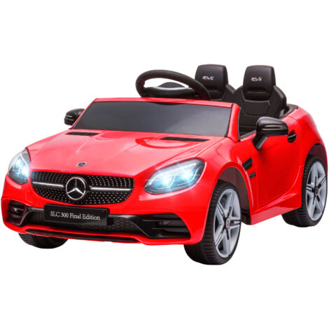 AIYAPLAY Auto Elettrica per Bambini Mercedes SLC 300 con Telecomando Rosso