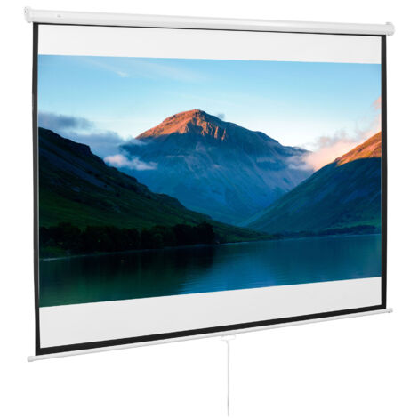 HOMCOM Telo Proiettore 100" Schermo di Proiezione a Muro per Proiettori LED LCD