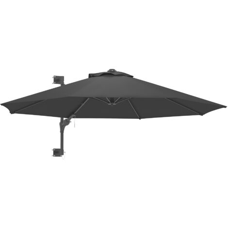 OUTSUNNY - Ombrellone 3x3 M A Braccio Con 8 Stecche, Pedale E Manovella In Alluminio E Poliestere Color Khaki 84d 112v01kk