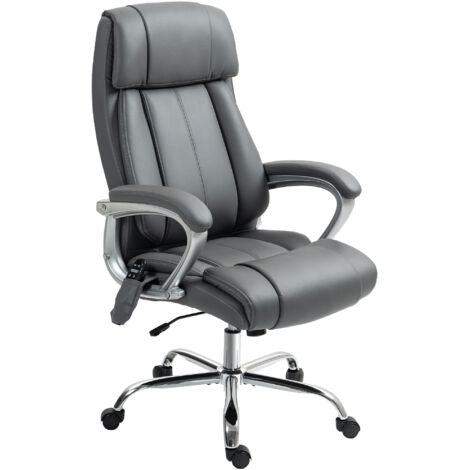 Sedia da ufficio su rotelle marrone con rivestimento in similpelle e struttura in metallo design ML