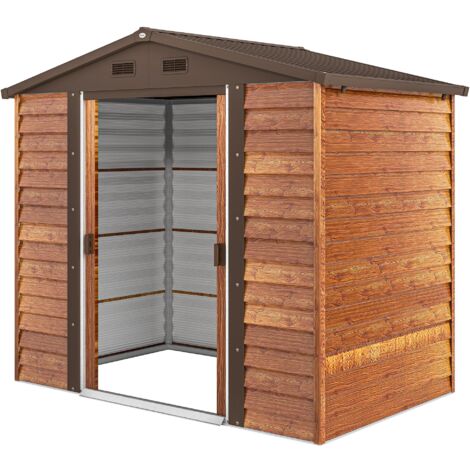 Outsunny Casetta da Giardino Porta Attrezzi 235.7x152x208.7cm Marrone