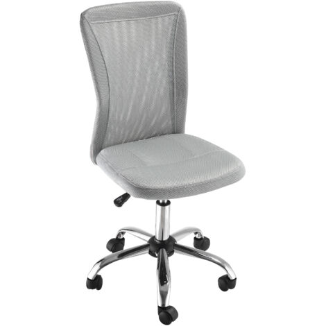 Vinsetto Sedia Ufficio In Rete Beige - Senza Braccioli, Girevole Con Ruote, Altezza Regolabile 90-100 Cm, Portata 120 Kg - 2