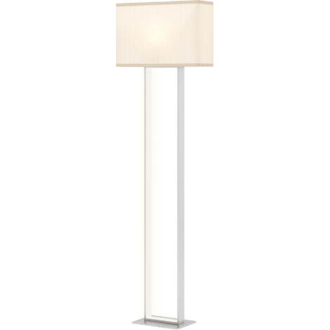 HOMCOM Lampada da Terra con Interruttore a Pedale e Luminosità Regolabile Bianco