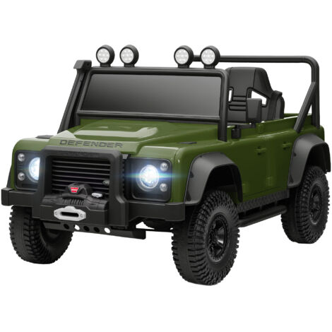 AIYAPLAY Auto Elettrica Bambini 3-5 Anni Land Rover 12V con Telecomando Verde