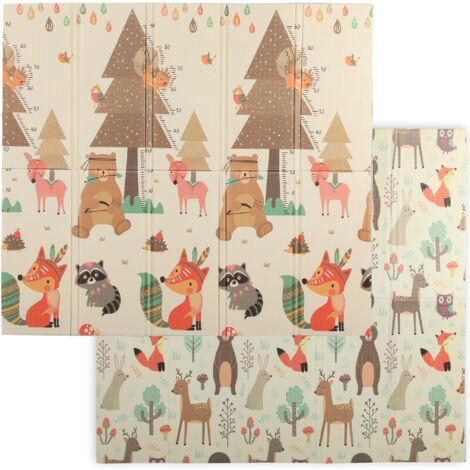 AIYAPLAY Tappetino Gioco Neonato da 3.45㎡ a Tema Foresta in XPE Multicolore