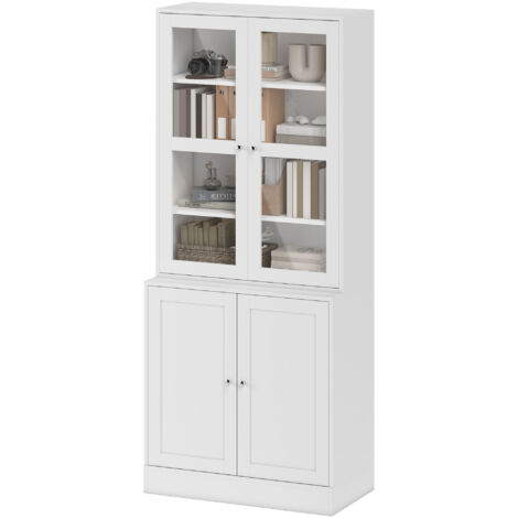 IRONCK Libreria Angolare 180 Cm Con 7 Ripiani Regolabili E 2 Armadietti - Acero Rustico - 2