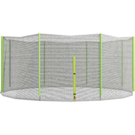 SPORTNOW Rete Protezione Trampolini a 8 Pali con Ingresso a Cerniera