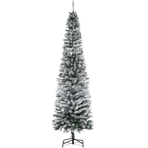 HOMCOM Albero di Natale Finto con 738 Rami e Base in Acciaio 68x225 cm