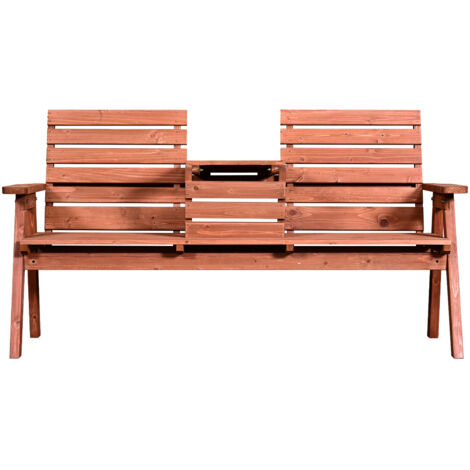 Outsunny Panchina Esterni Legno Abete 2/3 Posti, Convertibile 160x68x92cm