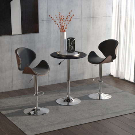 Tavolo Regolabile In Altezza Rotondo 60 Cm Bianco, Tavolino Da Bar Mod Romeo 84643979