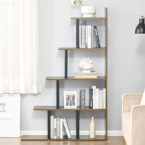 HOMCOM Libreria Stile Vintage/Industriale in Truciolato 102x30x160cm