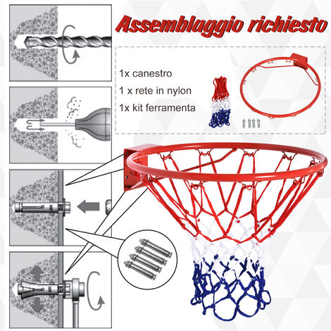 Rete Per Palloni Sportivi - Borsa Portapalle Da 30,5x25,4cm Per Basket, Calcio, Pallavolo