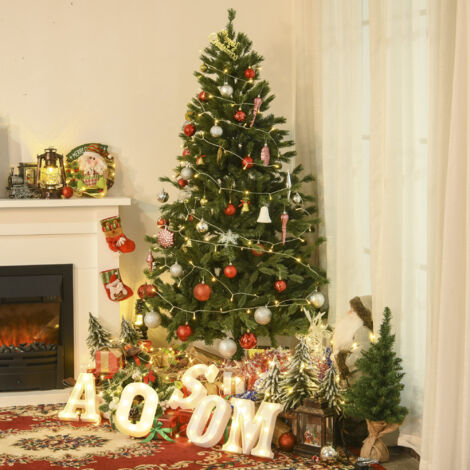 HOMCOM Albero di Natale Artificiale Gigante 180cm Realistico
