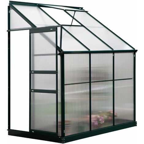 Serra Da Giardino In Policarbonato Outsunny - 244x500x216 Cm, Verde Con Porta Scorrevole - Foto 6