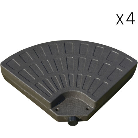 Outsunny Set 4 Pzi Basamento Ombrellone da Giardino con Base a Croce (1/5)