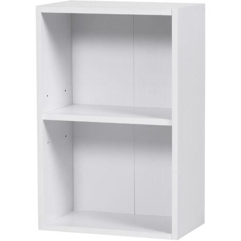 HOMCOM Libreria Bassa in Legno Design Mobiletto Design Moderno Bianco (1/5)