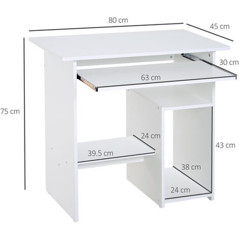 EASYCOMFORT Scrivania per PC Compatta con Mensola in Stile