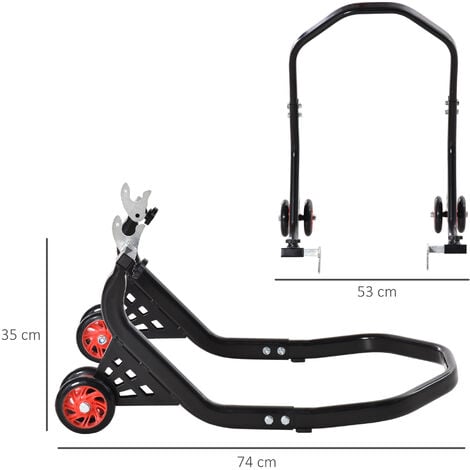 Cavalletto per moto - Ruota posteriore - 200 kg - Regolabile