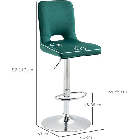 Songmics Sgabelli da Bar, Set di 2, Sgabelli da Cucina con Superficie in Velluto, Altezza Regolabile, Sedia da Cucina Girevole con Schienale e Poggiapiedi, Grigio Scuro