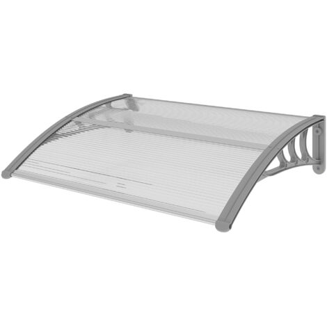 Outsunny Pensilina da Esterno 100x75cm in Policarbonato Anti-UV Porte Finestre