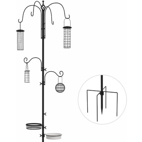 Mangiatoia Per Uccelli IBorn Con 4 Ganci + 2 Regolabili | Include Vassoio Acqua E Rete