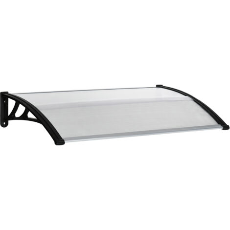 Outsunny Tettoia Esterna Finestre e Porte 110x60cm in Policarbonato Trasparente