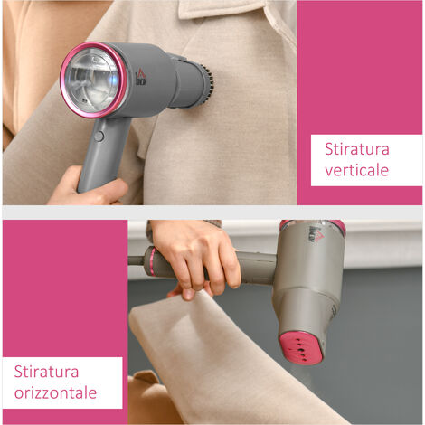 HOMCOM Ferro Da Stiro Verticale A Vapore 1800W - Serbatoio 1.8L, Piastra Alluminio, Altezza Regolabile - Foto 10