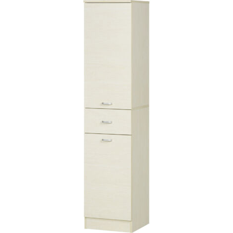 HOMCOM Mobile Bagno 150cm con 2 Armadietti Cassetto Ripiani Regolabili in Legno