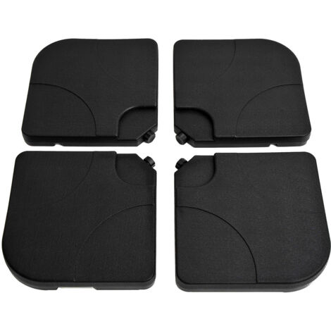Base Per Ombrellone Outsunny Da 13 Kg, In Cemento E Metallo, Per Pali Da 35/38/48 Mm, Per Esterni, Colore Nero