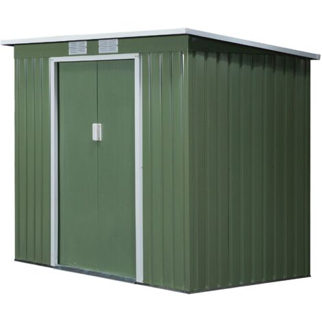 CASA CASETTA BOX PORTA ATTREZZI GIARDINO PORTE SCORREVOLI ACCIAIO 213×173×130cm