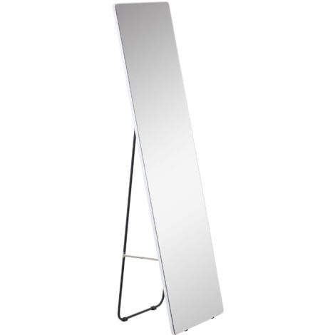 HOMCOM Specchio da Parete e Terra Figura Intera in Alluminio 45x37x158.5cm