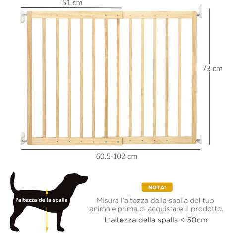 PawHut Cancelletto per Cani Taglia Piccola e Media per Corridoi Scale e  Porte